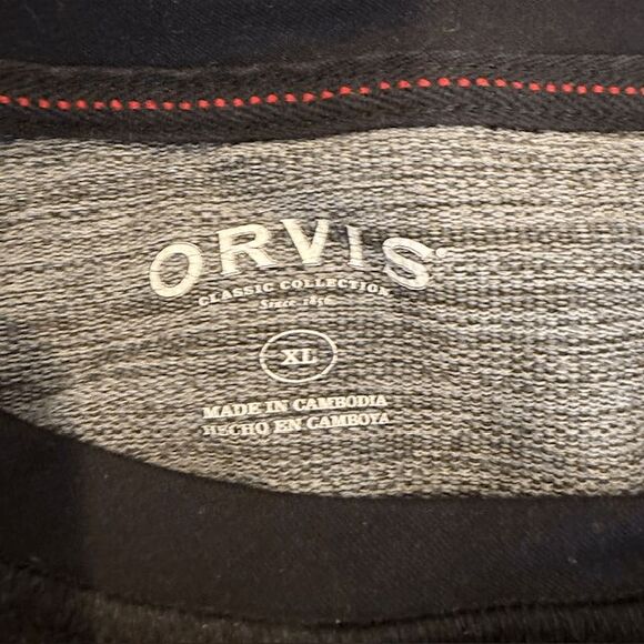 Orvis Classic Collection Raglan Tee Long Sleeve Gray / Black Men's Size XL - Picture 5 of 11